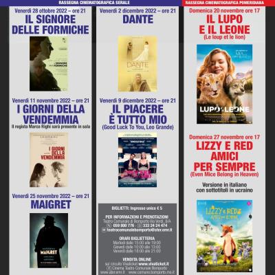 I film in cartellone al Cinema Teatro comunale