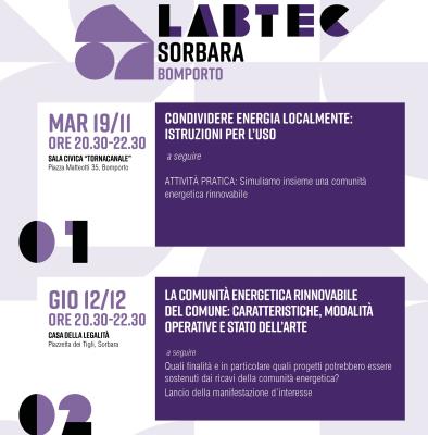 LAB.T.E.C., Laboratorio Territoriale per l’Energia Condivisa